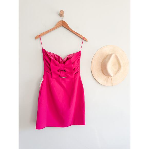 The New Arrivals by Ilkyaz Ozel | NWT Mini Kika Dress in Hot Pink | Sz 38 / US 6 - Picture 2 of 9